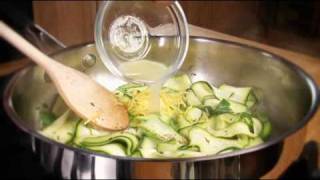 Courgette tagliatelle recipe from Waitrose [upl. by Yerhpmuh]