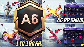 🔥A6 ROYAL PASS  1 TO 100 RP REWARDS  ACE 6 ROYAL PASS LEAKS  A6 ROYAL PASS PUBG MOBILEBGMI [upl. by Bashemeth]