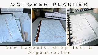 New Planner Set Up for October New Fall Graphics and Organization [upl. by Ardnad]