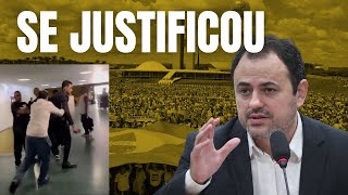 GLAUBER BRAGA TENTA JUSTIFICAR AGRESSÃO À INTEGRANTE DO MBL [upl. by Colas]