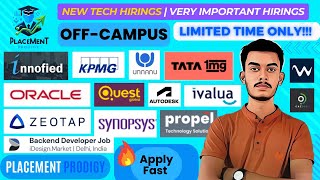 Biggest New Hirings  OFF Campus Drive  KPMG Tata Salesforce  20202025 All Batches  Tech Jobs [upl. by Skeie282]