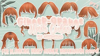 Ginger Bangs Hair Codes PT1 Berry Avenue Codes Bloxburg Hair Codes amp Brookhaven RP roblox ginger [upl. by Xenos300]