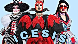 All of Icesis Coutures Runway Looks  Canadas Drag Race S2 [upl. by Nesnah628]