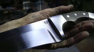 Forging a Hailfingen Seax knife out of semi truck leaf spring steel [upl. by Ardrey]