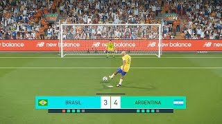 FINAL DA COPA DO MUNDO BRASIL VS ARGENTINA EMOCIONANTE  PES 2018  RUMO AO ESTRELATO 18 [upl. by Rasure]