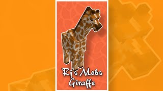 How i added giraffes in Minecraft  Blockbench  Rjs Mobs  shorts [upl. by Klimesh]