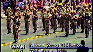 2d Marine Division Band Victory Parade WashingtonDC 1991 [upl. by Adnav634]