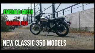 Emerald Green amp Madras Red New Classic 350 Models 2024 l On Road Price l Royal Enfield [upl. by Nelhsa211]