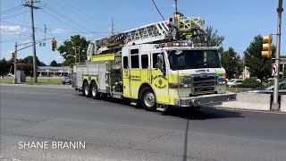 Hazlet FD  North Centerville Fire Co  Ladder 39291 amp Brush Truck 39293 Responding 72624 [upl. by Caspar]