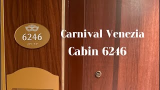 CARNIVAL VENEZIA  CABIN WITH BALCONY  STATEROOM 6246 DECK 6 [upl. by Zeiger]