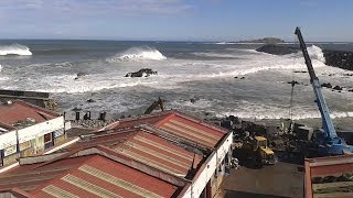 Catástrofe en Bermeo las Olas Rematan otra vez 2014 [upl. by Asenav]