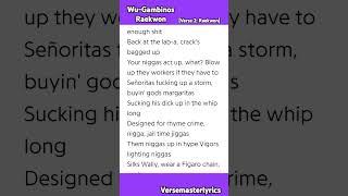 WuGambinos Raekwon Verse 2 Raekwon hiphop rap music lyrics [upl. by Joed]