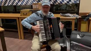 Jeff Taylor checks out a new E Soprani  Nashville Accordion Society [upl. by Aiyt]