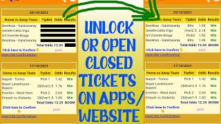 How to unlockremove covered betslips on betting apps or websites [upl. by Isa]