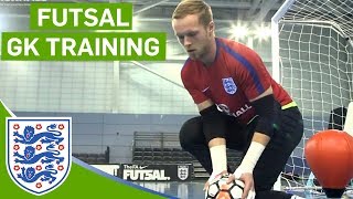 Closerange Blocks and Agility Drills  England Futsal Goalkeeper Training [upl. by Quintessa680]