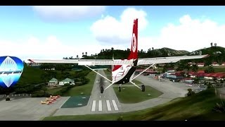 FSX  Dangerous Airport Saint Barthélemy TFFJ [upl. by Dronski]