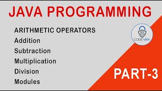 3 Operators in Java  Arithmetic  Addition  Subtraction  Multiplication  Division  Modules [upl. by Ramgad]