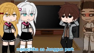 Tokidoki bosotto russiago de Dereru alyasan react to Jonggun park  masachika as Jonggun park [upl. by Heloise]