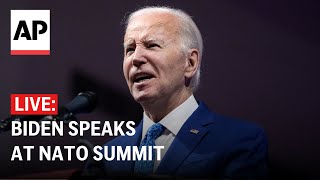 LIVE Biden gives speech at NATO summit [upl. by Elleinwad975]