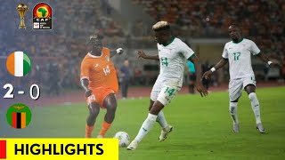 IVORY COAST 20 ZAMBIA  HIGHLIGHTS  AFCON QUALIFIERS 2025 [upl. by Picker]