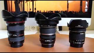 Canon EFS 1018mm vs 1022mm vs EF 1635mm  Comparativa gran angulares [upl. by Haymes]