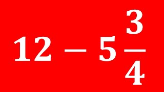 How to subtract mixed fraction from a whole number  Subtracting mixed number from a whole number [upl. by Timon]