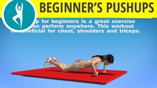 Push Ups for Women  Beginners Push Ups or Knee Pushup [upl. by Ennahgem]