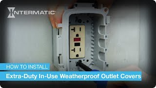 ExtraDuty InUse Weatherproof Outlet Cover Installation [upl. by Ahselrak]