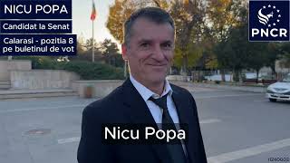 Nicu Popa  PNCR Calarasi  Senat 2024  Cu cine votam [upl. by Cass]