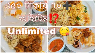 ৫৫০ টাকায় ৭০ আইটেম ট্রাই করলাম Buffet Mania তে😋 [upl. by Seward]