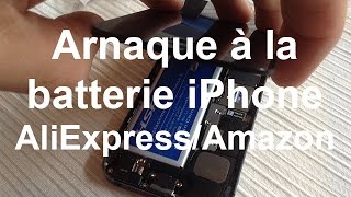 Arnaque batterie iPhone sur AliExpress et Amazon  Battery iPhone 5 2800 mAh HSA amp Gold [upl. by Alleras]