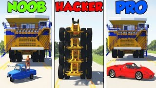 NOOB vs PRO vs HACKER 12  BeamNG Drive car crashes  stunts [upl. by Aretahs]