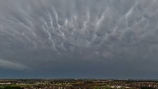 Stunning Mammatus Clouds After Tonights Severe Thunderstorm over North Texas [upl. by Eliath]