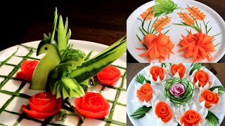 3 Creative Vegetable Cutting Ideas for MasterChef Food Garnishes [upl. by Barstow]