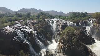 Epupa Falls drone video  Namibia [upl. by Mcclelland]