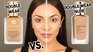 Estee Lauder DOUBLE WEAR NUDE Water Fresh Foundation VS DOUBLE WEAR ORIGINAL  TrinaDuhra [upl. by Rich]