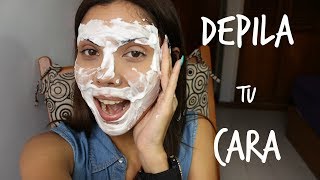 Como depilar tus CEJAS y BIGOTES con CREMA DEPILADORA EN 3 MINUTOS ❤ Carli [upl. by Brawley]