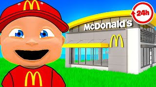 Baby Spends 24 HOURS in MCDONALDS [upl. by Warton387]