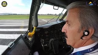 LAS Boeing 727 Cockpit Takeoff with great Bogota views AirClips [upl. by Ocsirf]