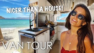 The Ultimate Luxury Van Tour  the BEST Vanlife layout [upl. by Hsak]