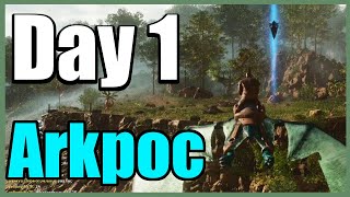 Wow Player Tries ARK Ascended Day 1 Arkpoc [upl. by Lyrahs]