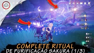 Genshin Impact Complete ritual de purificação Sakura 13  Super Dica PTBR [upl. by Anaujik272]