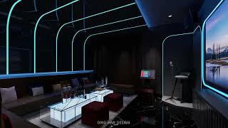 SketchUp KTV night scene animation rendering D5 renderer [upl. by Aivatahs]