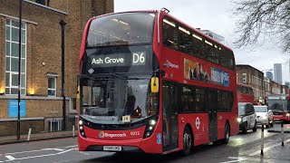 London Buses  Route D6  11022 YX68UKG  Stagecoach London  East India Dock Road  Poplar [upl. by Noiwtna513]