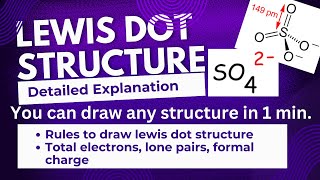 Lewis Dot Structure of SO42  Learn in 30 minutes or Less [upl. by Lothaire351]