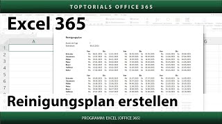 Reinigungsplan für das ganze Haus zum Ausdrucken erstellen  Excel 365 Tutorial [upl. by Yentruok]