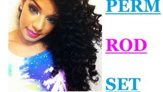 Perm Rod Set On Natural Curly Hair Tutorial [upl. by Friday]