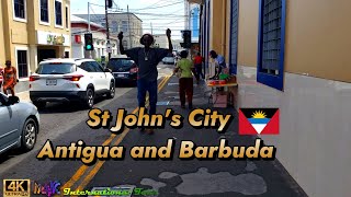 Walking in St Johns City without any fear  Antigua and Barbuda [upl. by Anawd]