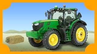 Tractors Working on the Farm  Machines for Kids [upl. by Dunc145]