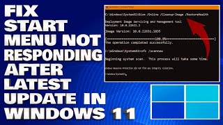 How To Fix Start Menu Not Responding After Latest Update in Windows 1110 Solution [upl. by Hgielra343]